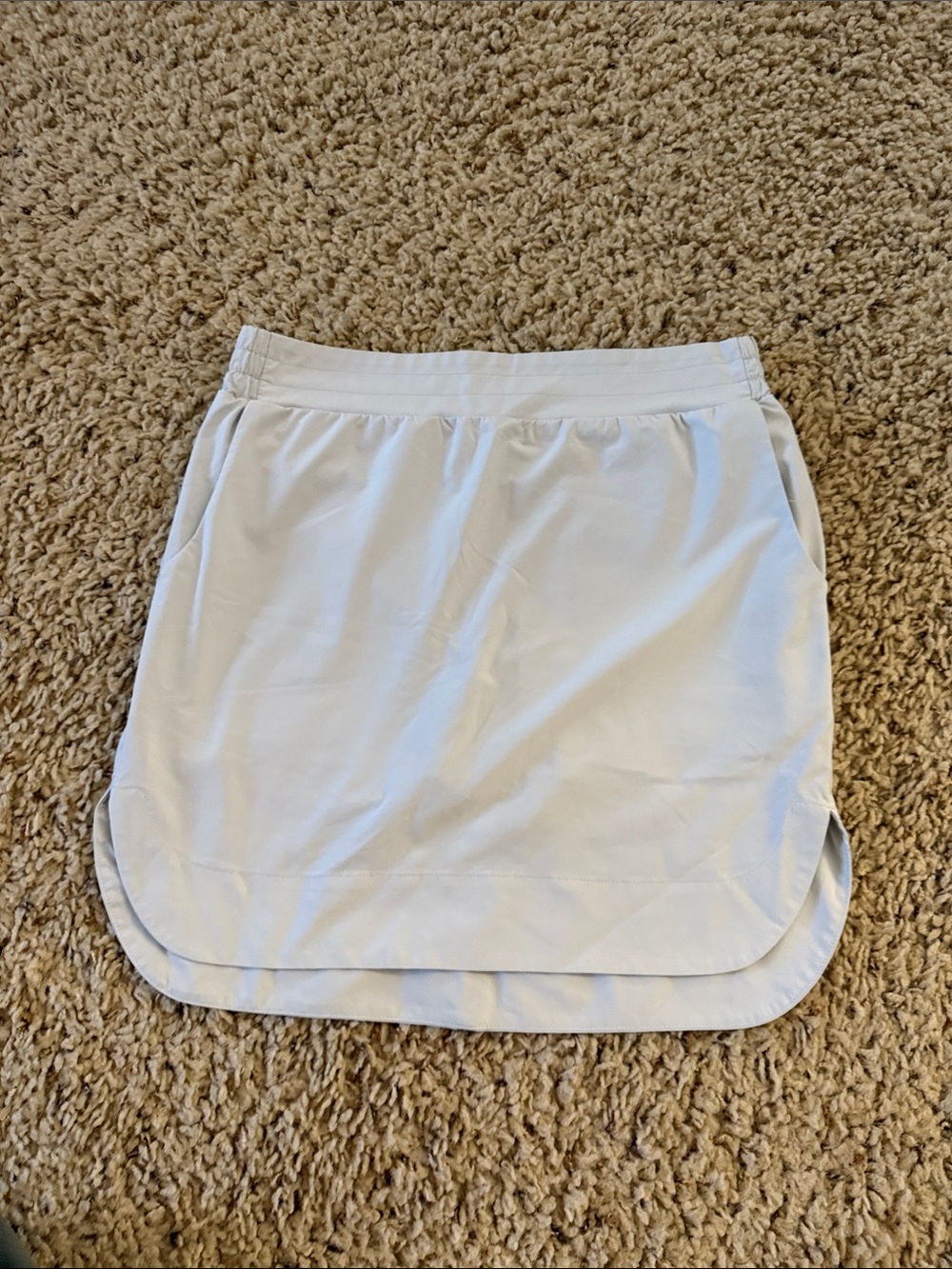 Athleta Light Cream Athletic Skort with Elastic Waist